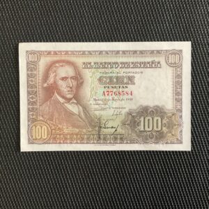 ESPAGNE: 100 pesetas 02/05/1948, Pick 137a, Pr.NEUF/AUNC