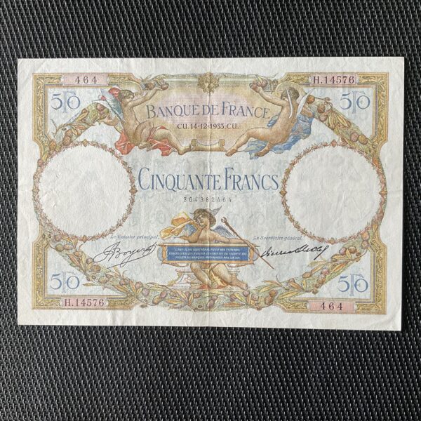 FRANCE: 50 Francs LOM modifié, 14/12/1933, F16-04, TTB+/VF+