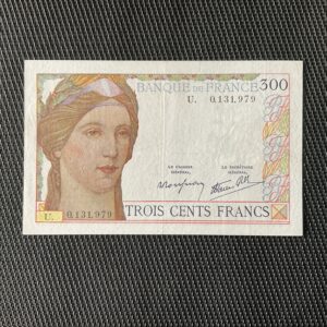 FRANCE: 300 Francs Cérès 1939, F29-03, SUP/XF
