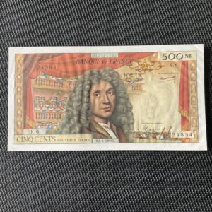 FRANCE: 500NF Molière 07/04/1960, F60-02, SUP+/Pr.SPL