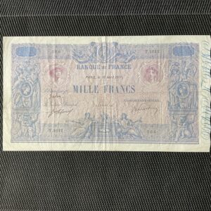 FRANCE: 1000F bleu et rose 16/04/1917, F36-31, TTB+/VF+