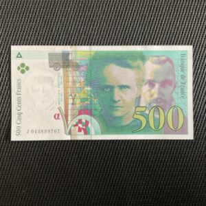 FRANCE: 500 francs Curie 2000, + rare, F76-05, NEUF/UNC