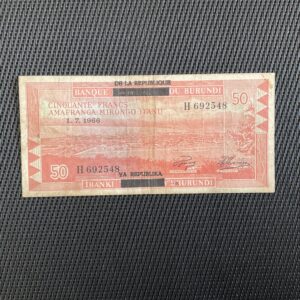 RÉP. DU BURUNDI: 50 Francs 01/07/1966, Pick 16b, TB/F