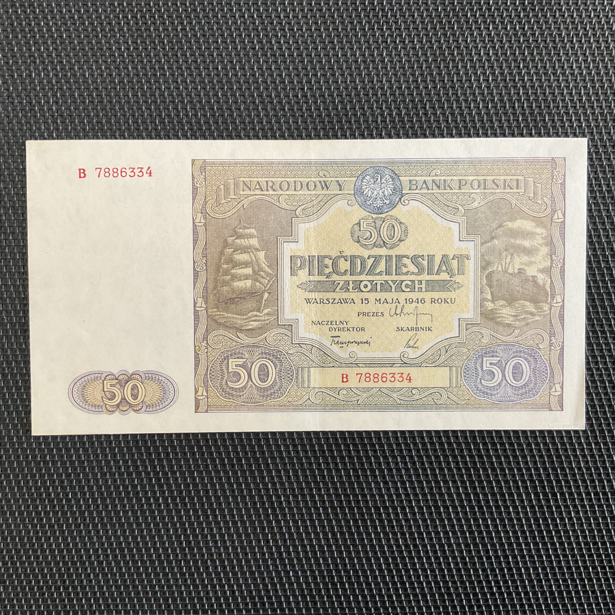 POLOGNE: 50 zlotys 15/05/1946, Pick 128, SPL/AU