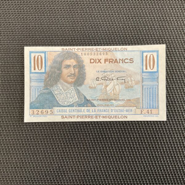 ST PIERRE ET MIQUELON: 10 Francs ND 1950, CCFOM, Pick 23, Pr.NEUF/AUNC
