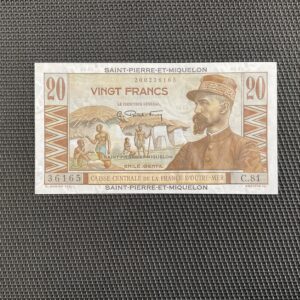 ST PIERRE ET MIQUELON: 20 Francs ND 1950, CCFOM, Pick 24, Pr.NEUF/AUNC