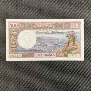 NOUVELLES HÉBRIDES: 100 francs ND 1970, Pick 18b, NEUF/UNC