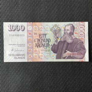 ISLANDE: 1000 Kronur 22/05/2001, Pick 59, Sign 6, Pr.NEUF/AUNC