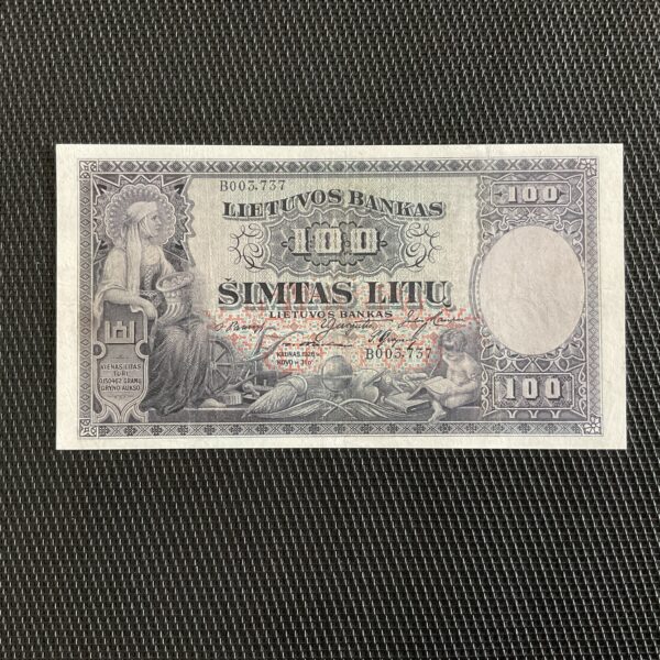 LITUANIE: 100 litu 31/03/1928, Pick 25a, SUP+/XF+