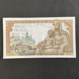 FRANCE: 1000F Déméter 20/06/1942, F40-03, NEUF/UNC