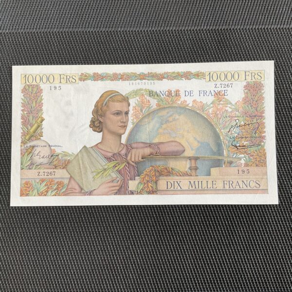 FRANCE: 10 000F Génie Français 01/07/1954, F50-71, Pr.SPL/AU