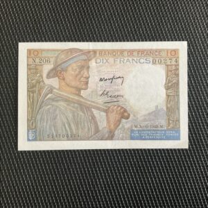 FRANCE: 10F mineur 30/06/1949, Alph 206, petit numéro, Pr.SPL/AU