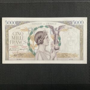 FRANCE: 5000F Victoire 12/10/1939, F46-14, Pr.SPL/AU