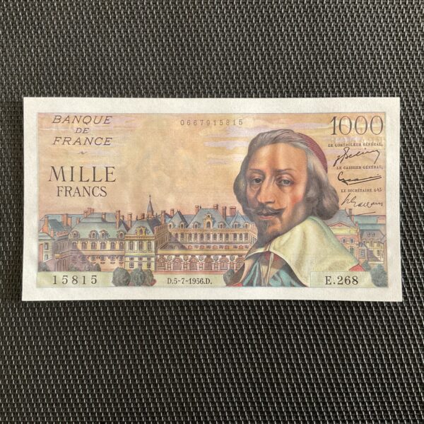 FRANCE: 1000 francs Richelieu 05/07/1956, F42-21, NEUF/UNC