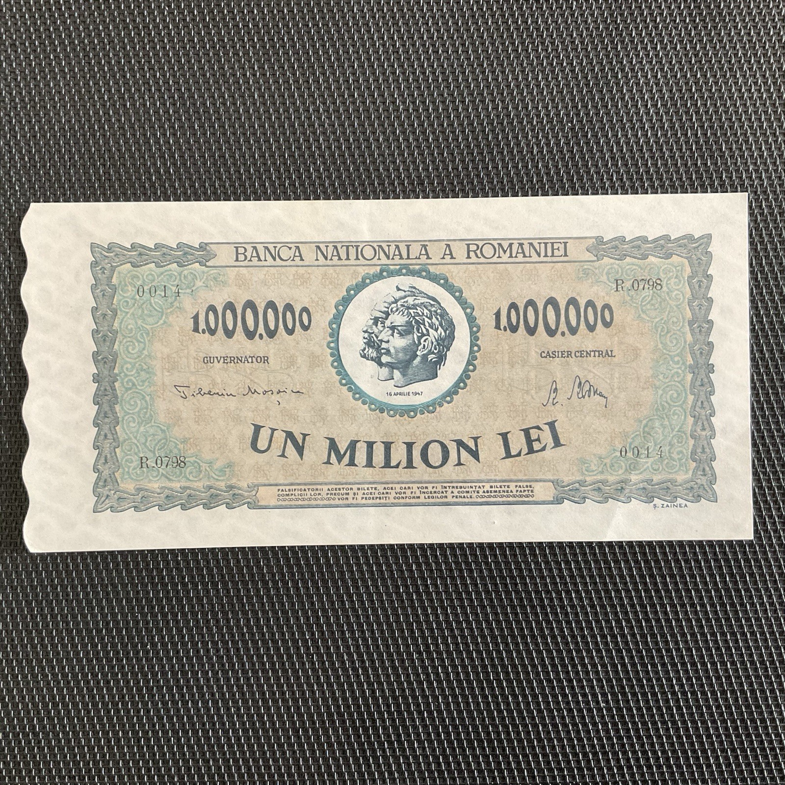 ROUMANIE: 1000 000 Lei 11/04/1947, Pick 60, SPL/AU 💥