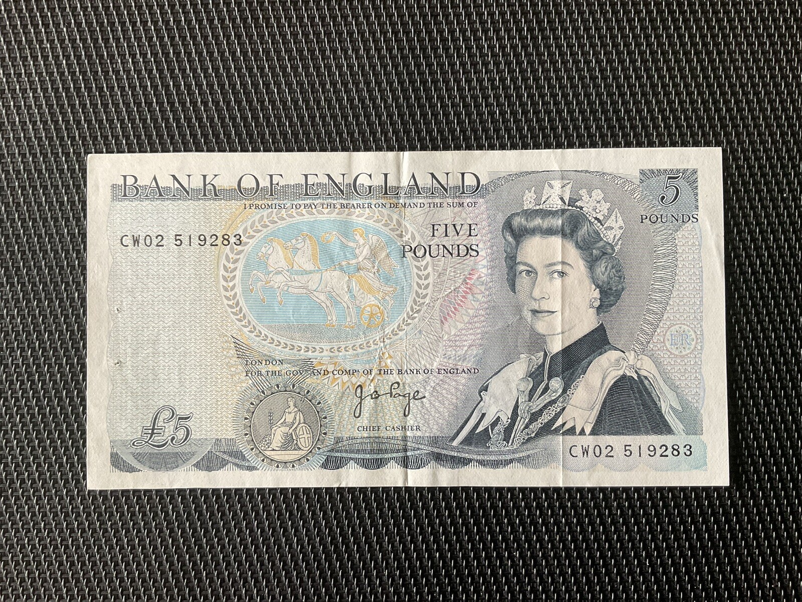 ROYAUME UNI: 5 Pounds ND 1971, Pick 378a, SUP/XF 💥