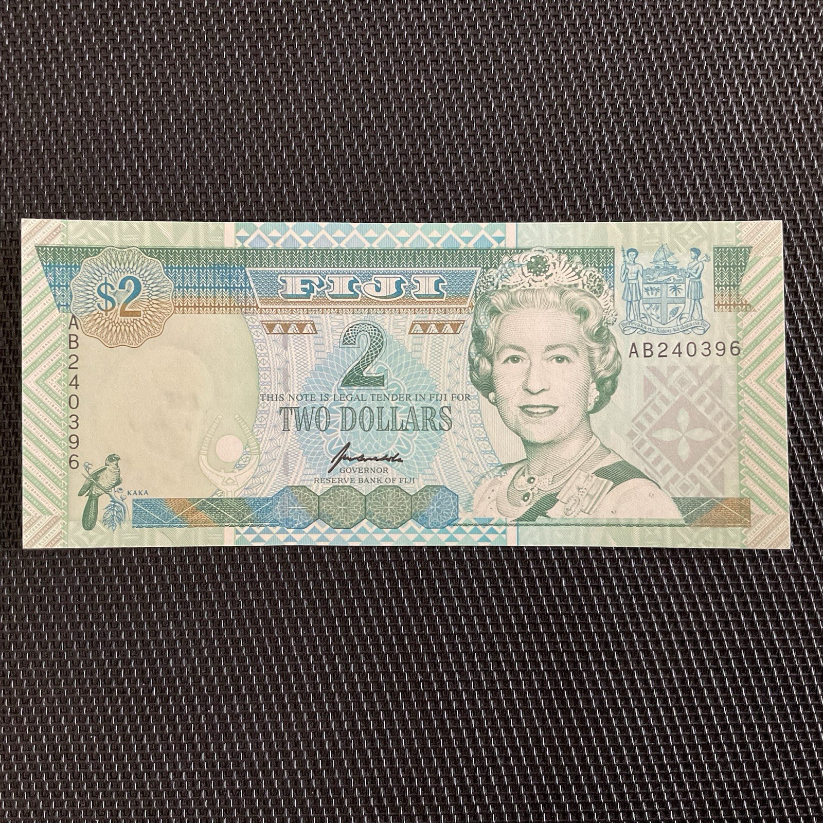 ILES FIDJI: 2 Dollars ND 1996, Pick 96b, NEUF/UNC 🌐
