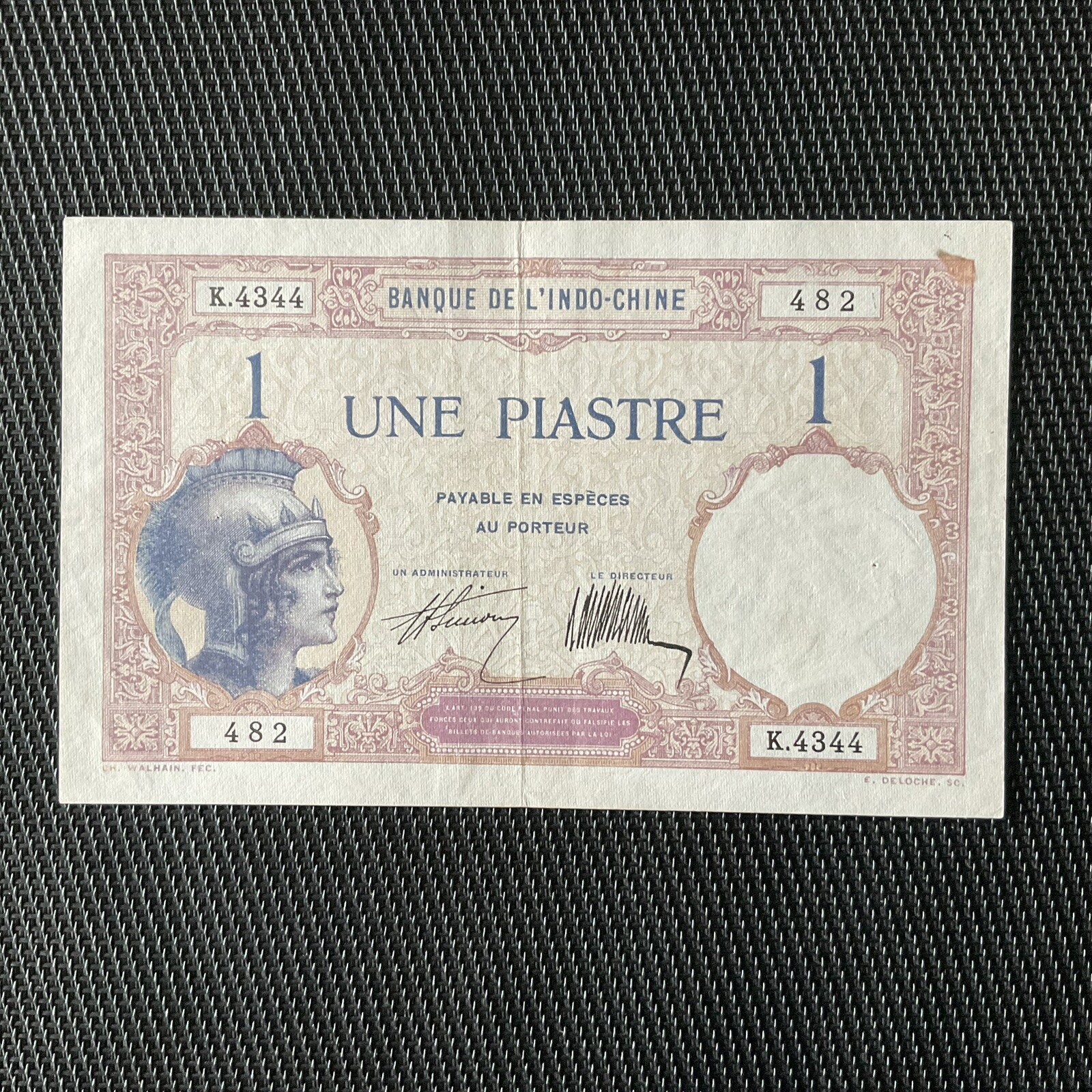 INDOCHINE FRANÇAISE: 1 Piastre ND 1921/31, Pick 48b, SUP/XF 🔥