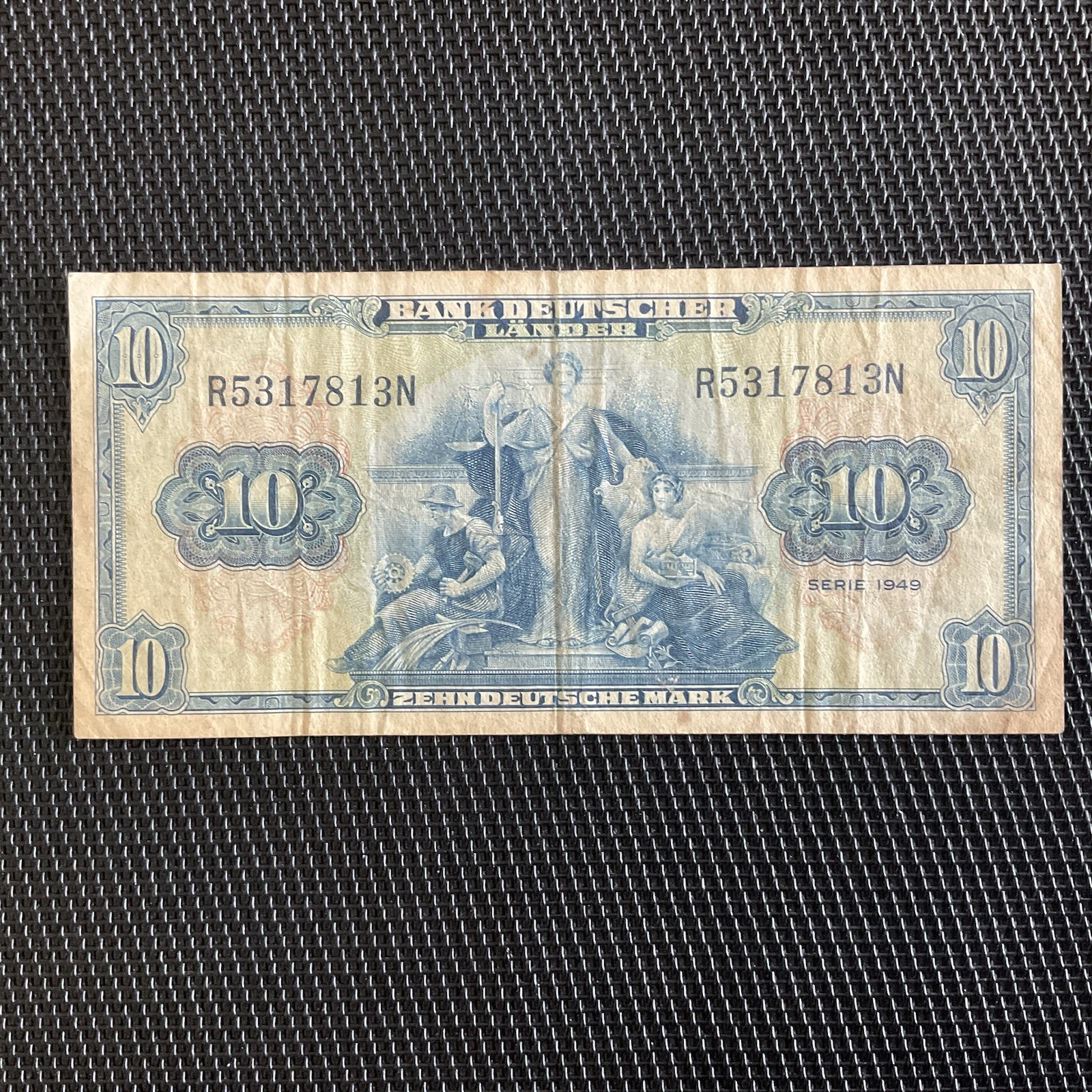 ALLEMAGNE: 10 Deutsche Mark 1949, Pick 16a, TB+/F+ 💥