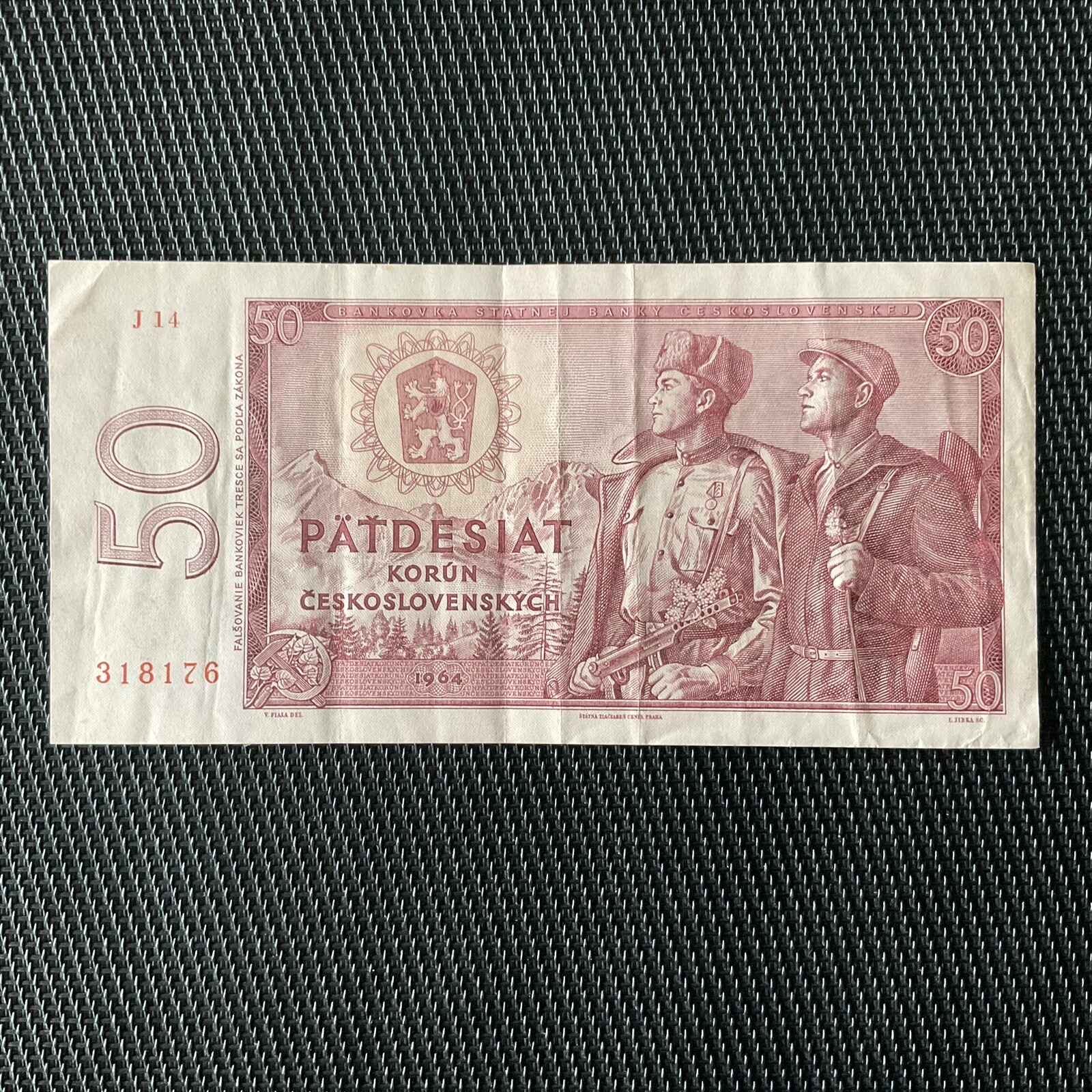 TCHÉCOSLOVAQUIE: 50 Korun 1964, Pick 90b, TTB/VF 🌐