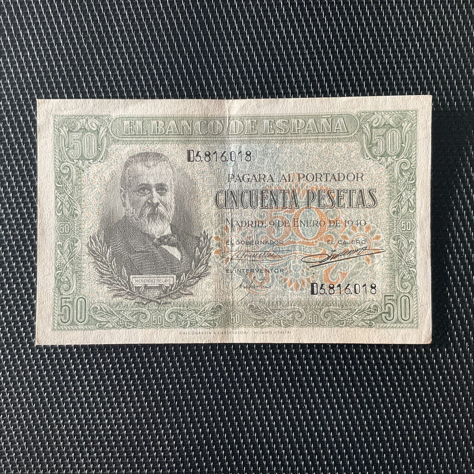 ESPAGNE: 50 Pesetas 09/01/1940, Pick 117a, SUP/XF 🔥