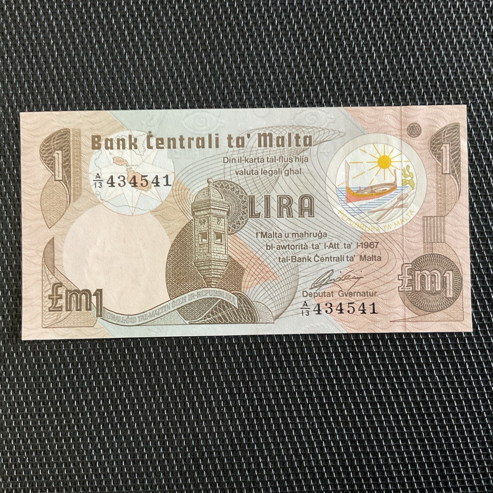 MALTE: 1 Lira 1979, Pick 34b, NEUF/UNC 💥