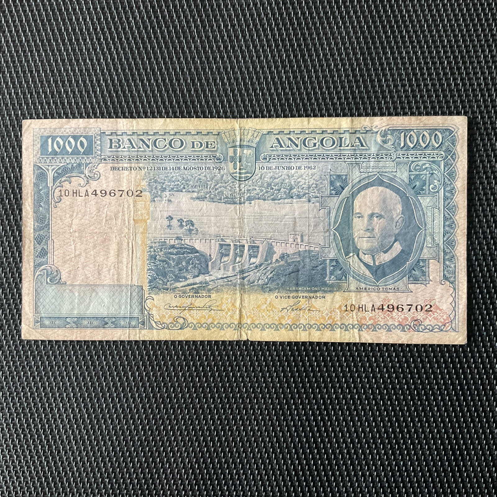 ANGOLA: 1000 Escudos 10/06/1962, Pick 96, TB+/F+ 🌐