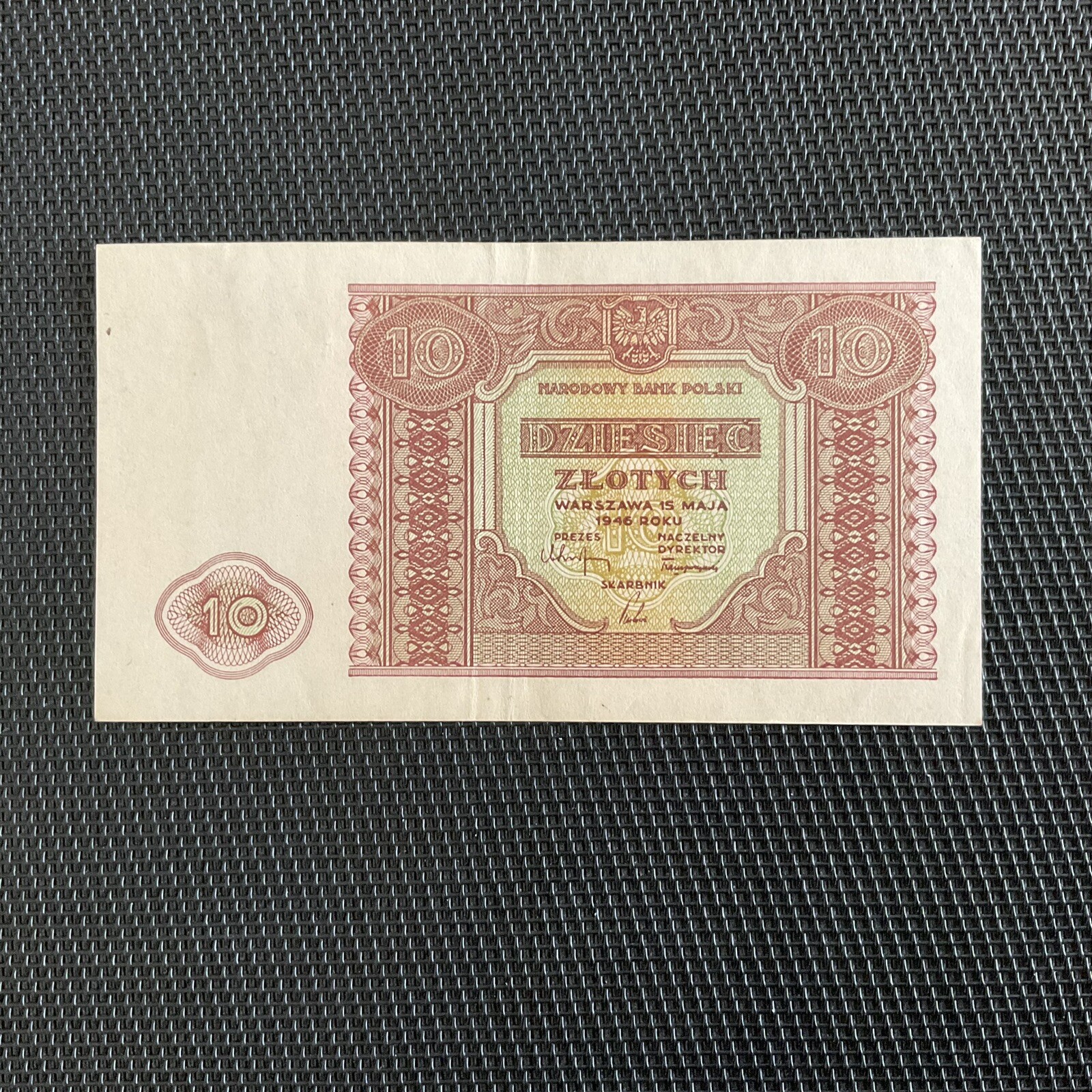 POLOGNE: 10 Zlotys 15/05/1946, Pick 126, SUP+/XF+ 💥