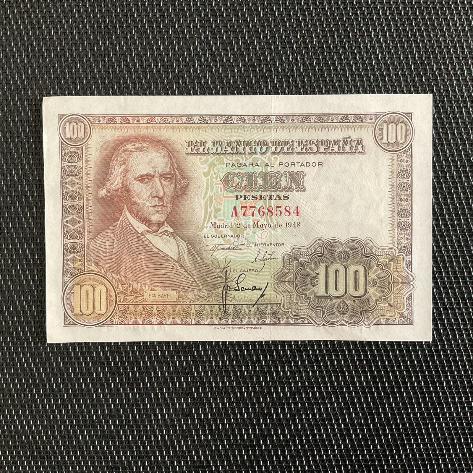 ESPAGNE: 100 Pesetas 02/05/1948, Pick 137a, Pr.NEUF/AUNC 💥