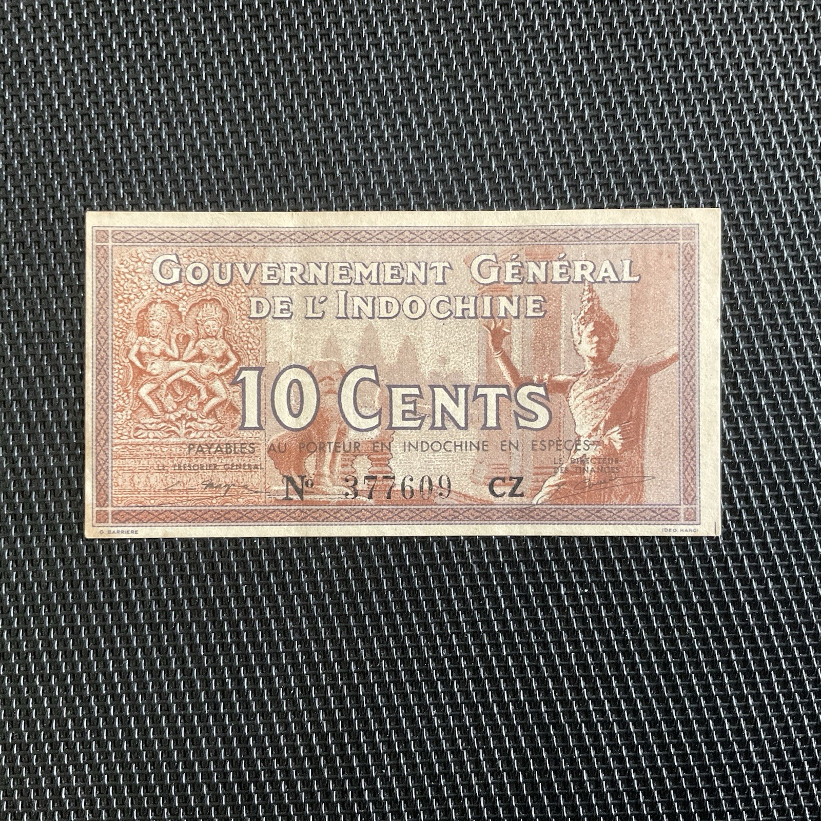INDOCHINE FRANÇAISE: 10 Cents ND 1939, Pick 85d, SPL/AU 💥