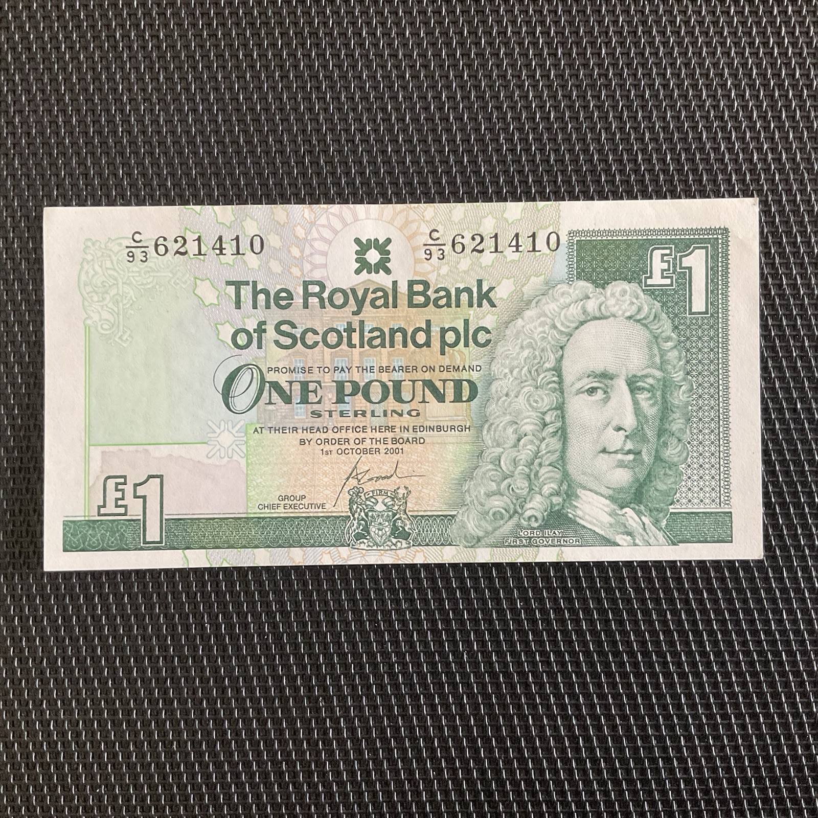 ÉCOSSE: 1 Pound 01/10/2001, Pick 351e, Pr.NEUF/AUNC 💥