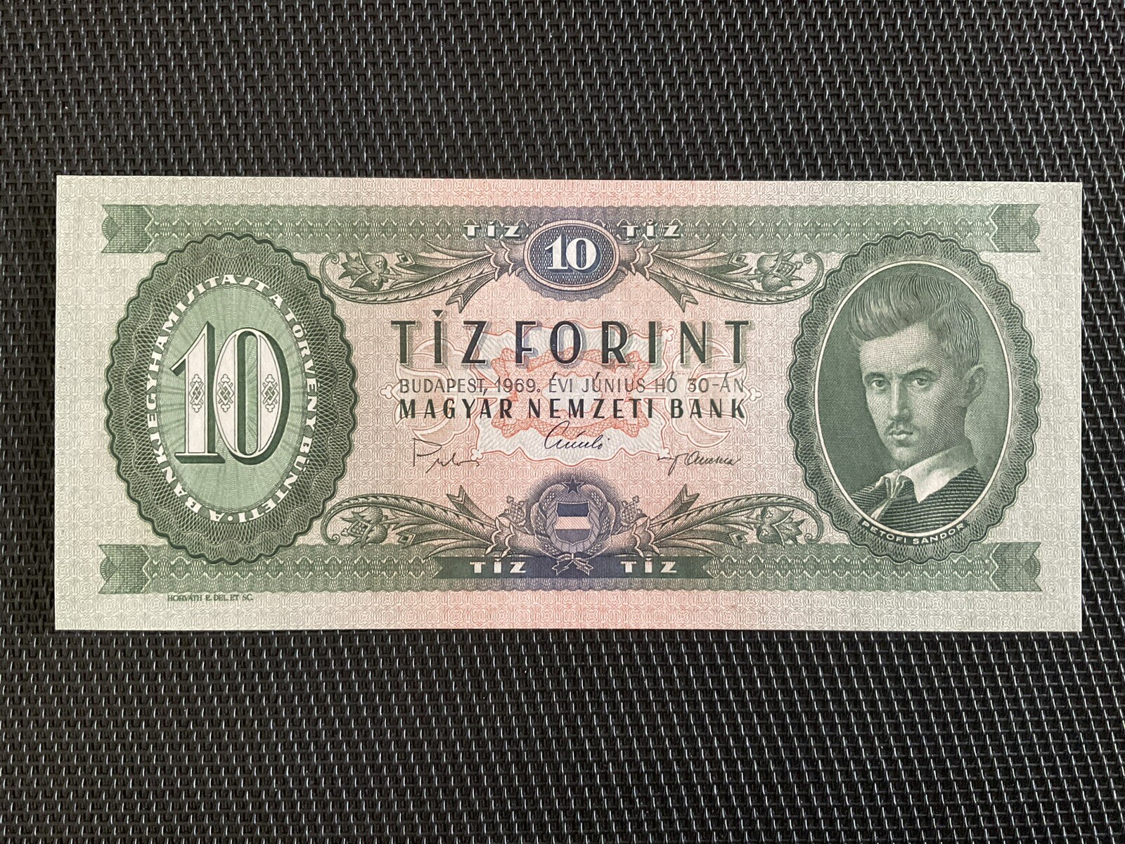 HONGRIE: 10 Forint 30/06/1969, Pick 168d, NEUF/UNC 🌐