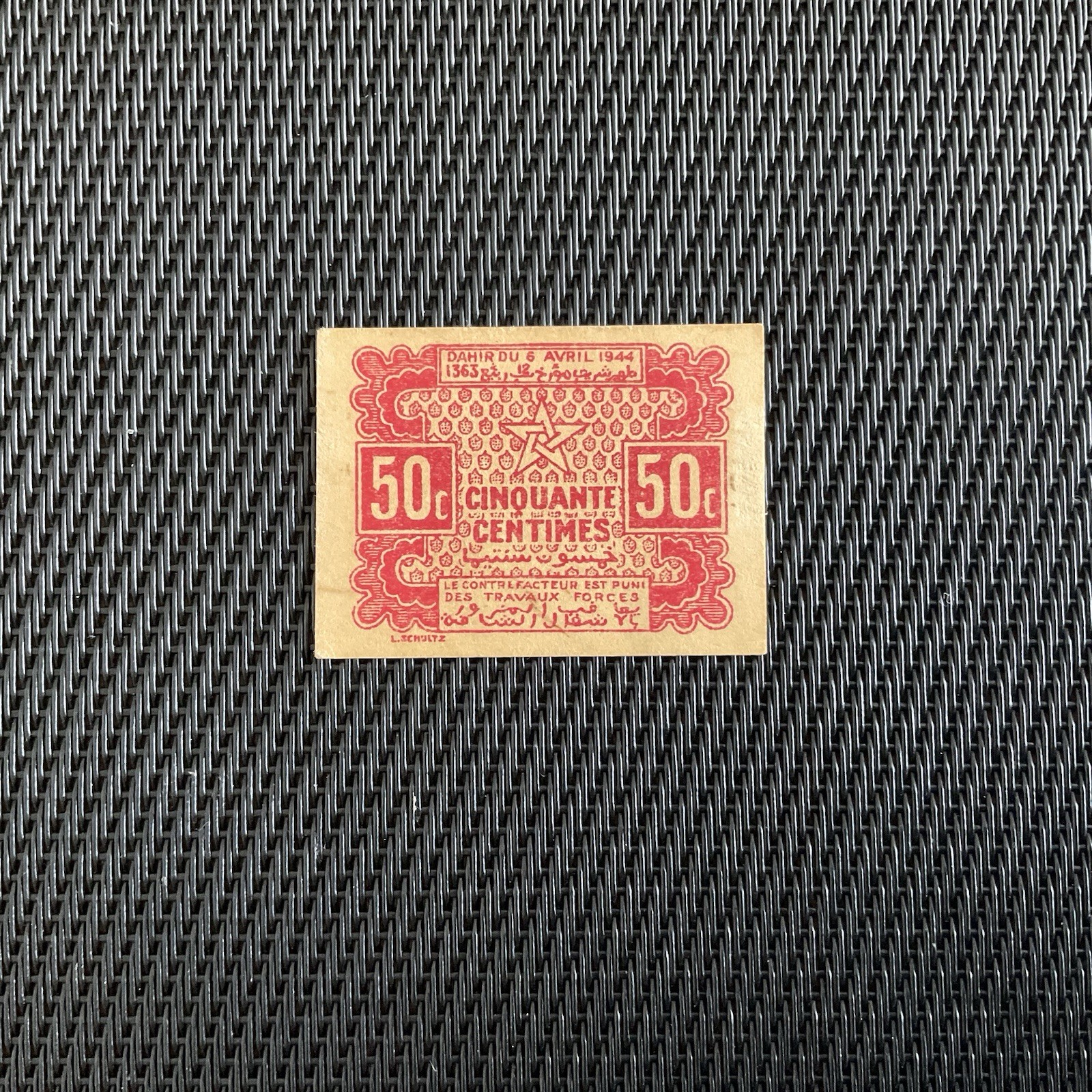 MAROC: 50 Centimes 06/04/1944, Empire Chérifien, Pick 41, SPL+/AU+ 🔥
