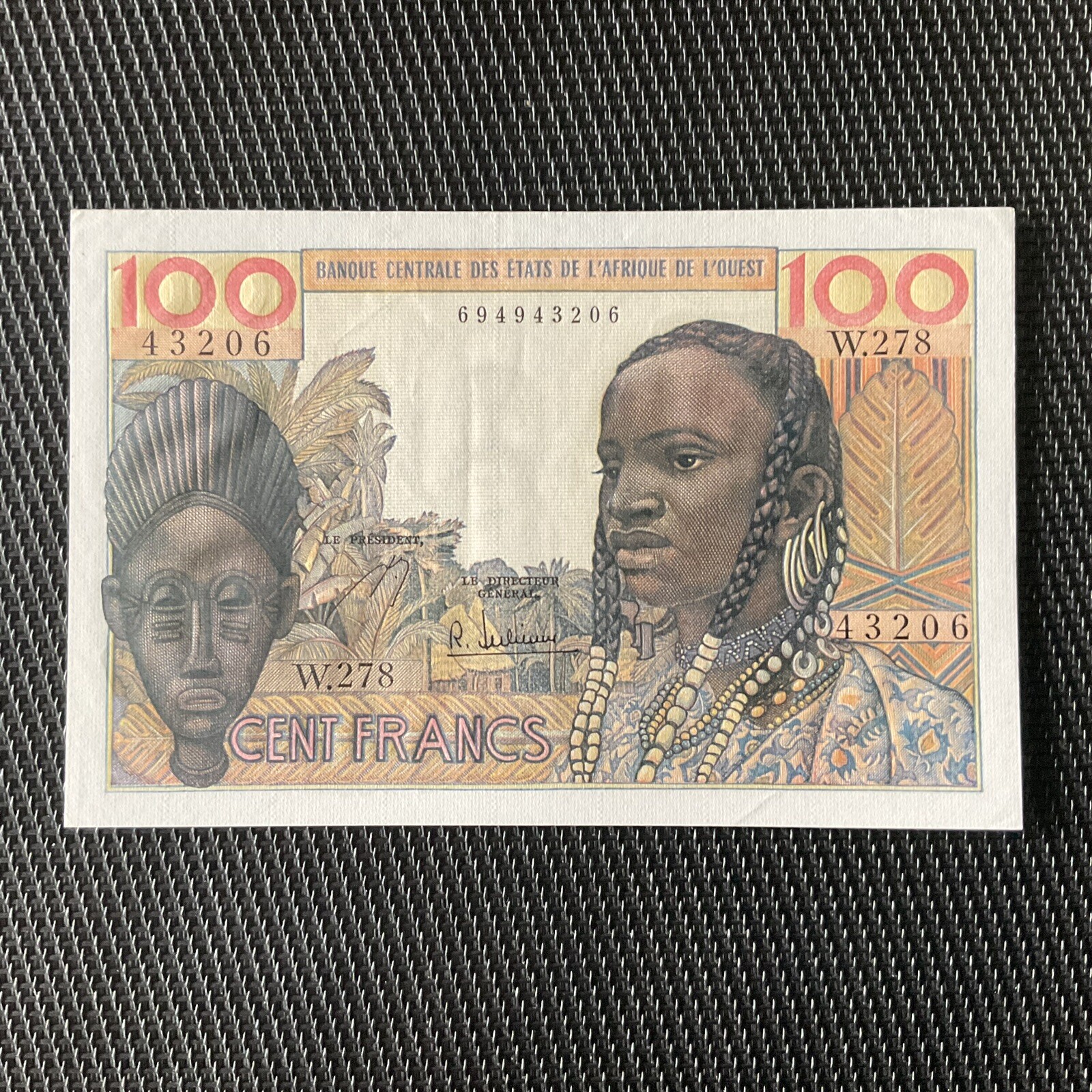 AFRIQUE DE L’OUEST: 100F 1959/62 Sans Lettre, BCEAO, Pick 2b, SPL+/AU+ 💥