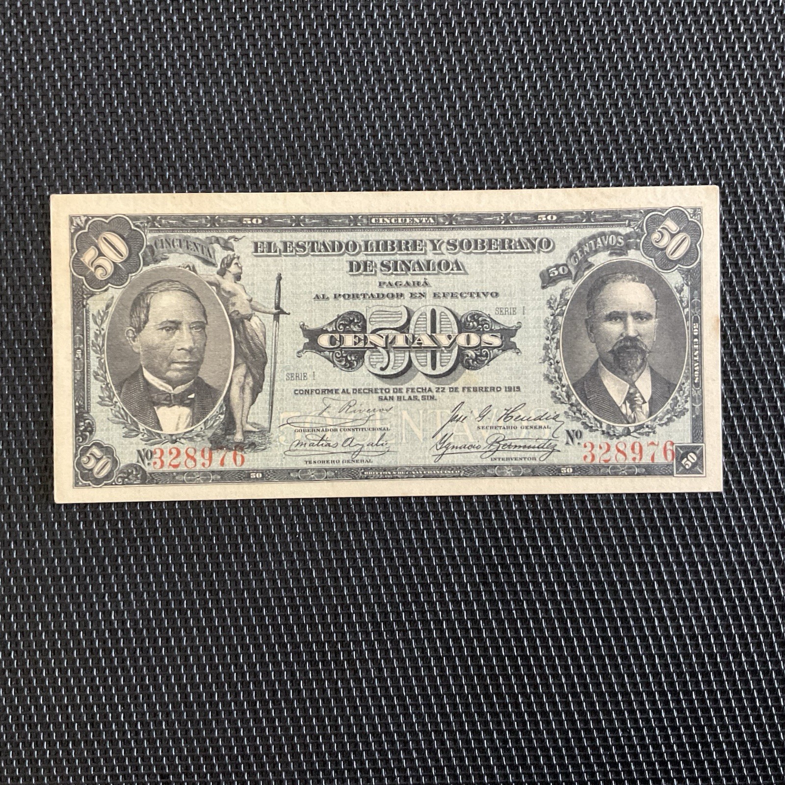 MEXIQUE: 50 Centavos 27/02/1915, État Du Sinaloa, Pick S1042, SPL/AU 🌐