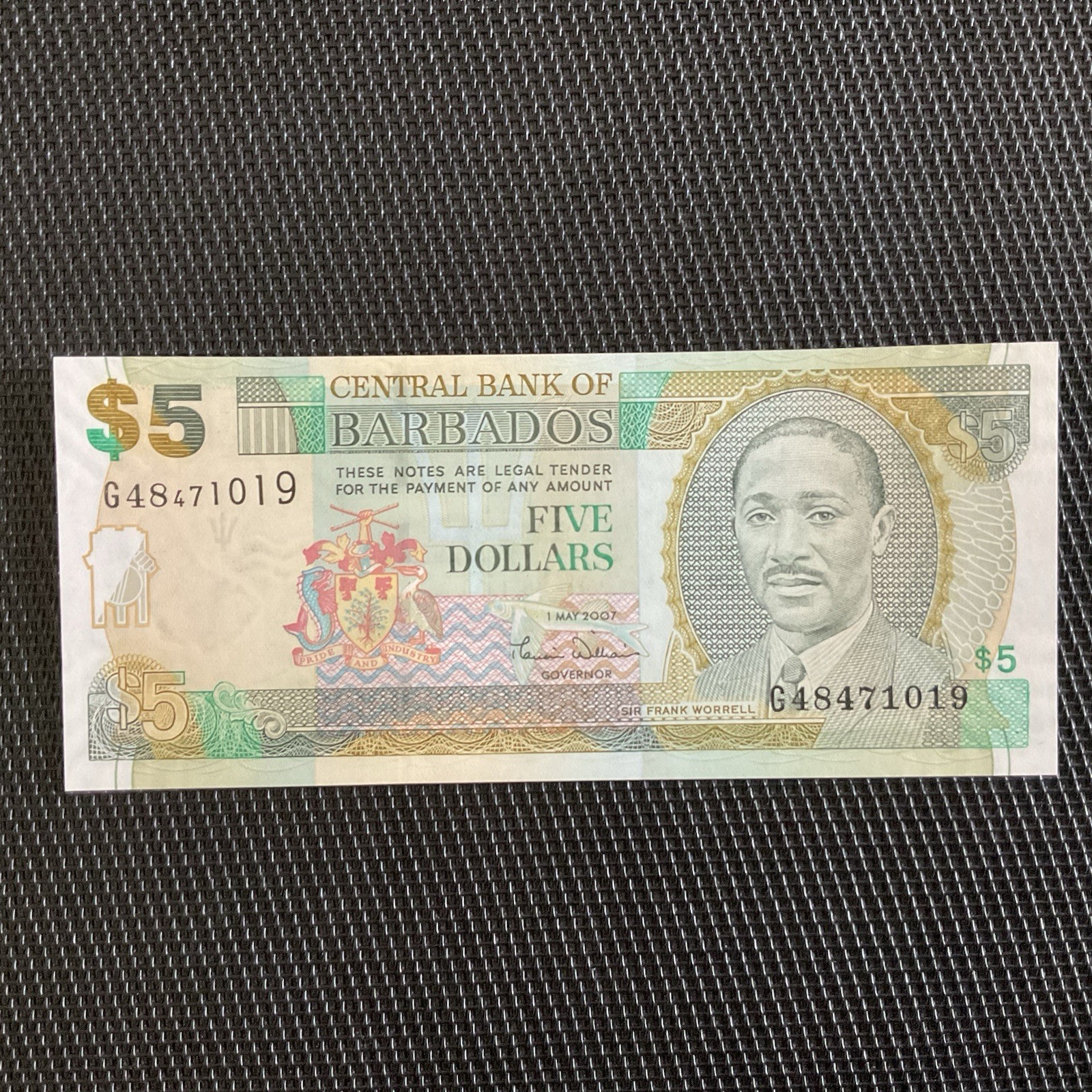 BARBADES: 5 Dollars ND 2000, Pick 61, NEUF/UNC 🔥