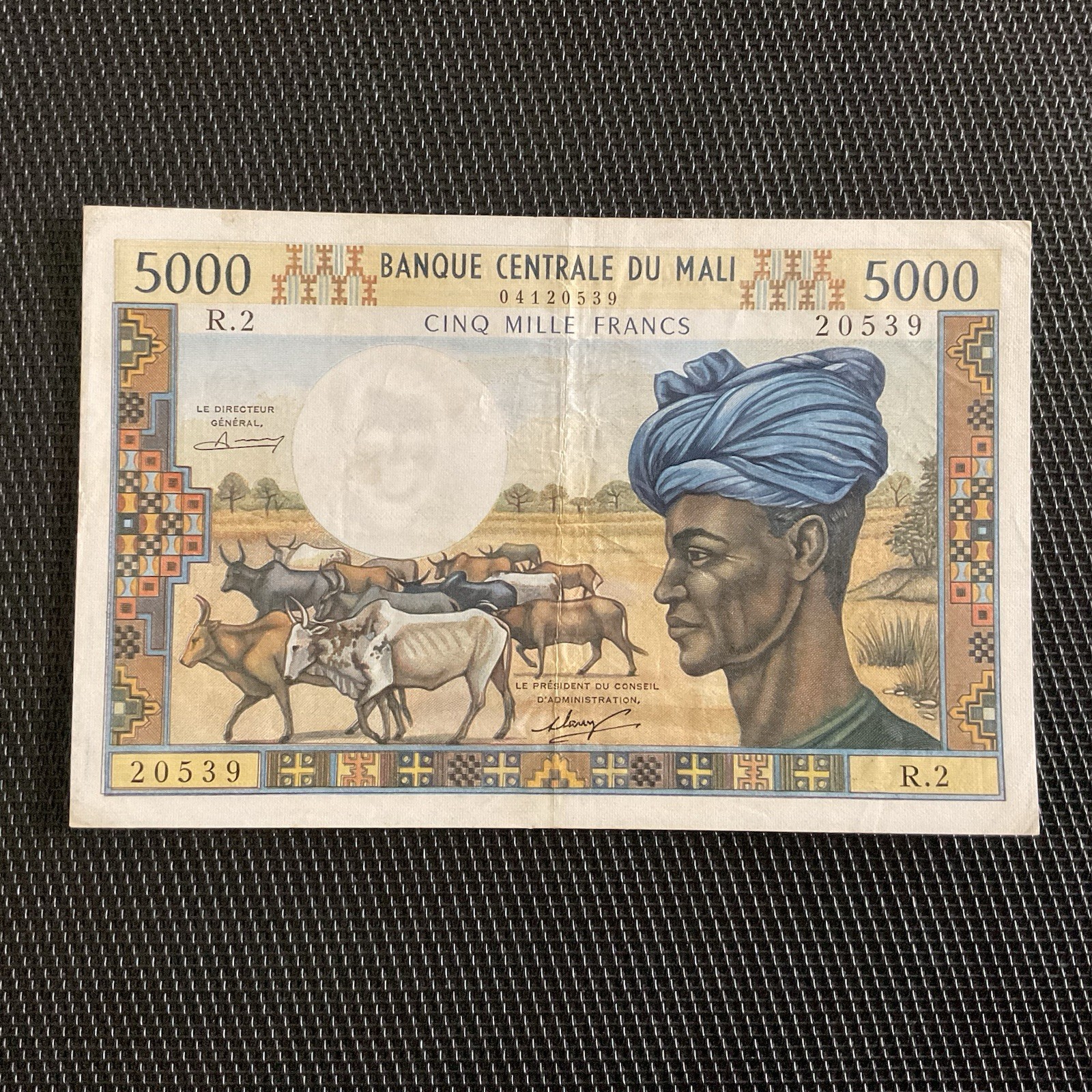 MALI: 5000 Francs ND 1972, Pick 14a Sign 1, SUP/XF 💥