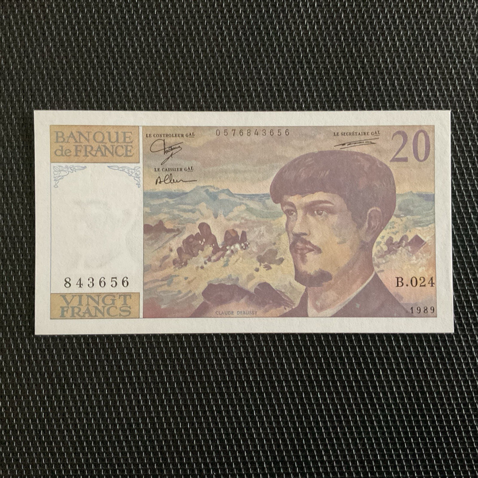 FRANCE: 20 Francs Debussy 1989, F66-10, NEUF/UNC 🇫🇷