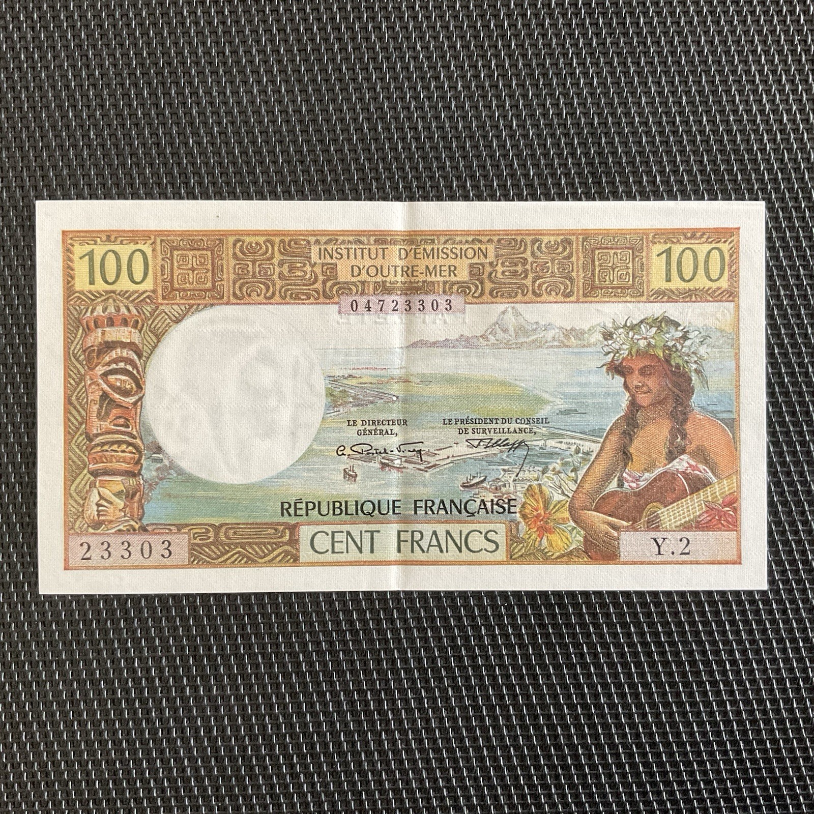 TAHITI: 100 Francs ND 1973, Pick 24b, SPL/AU 🌐