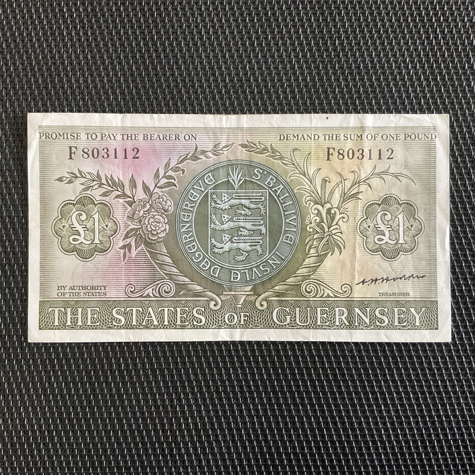GUERNESEY: 1 Pound ND 1969, Pick 45b, TTB/VF 💥