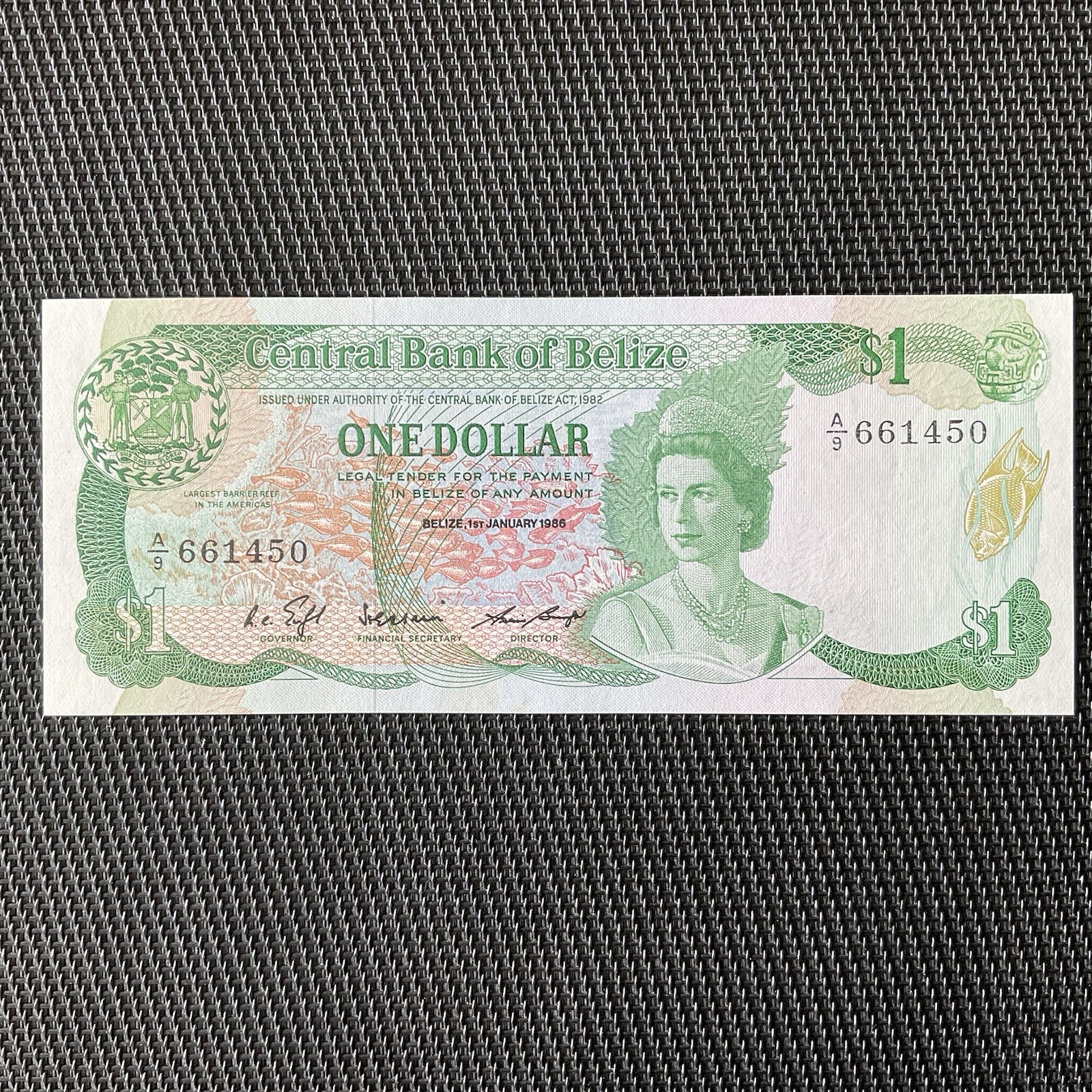 BÉLIZE: 1 Dollar 01/01/1986, Pick 46b, NEUF/UNC 🔥