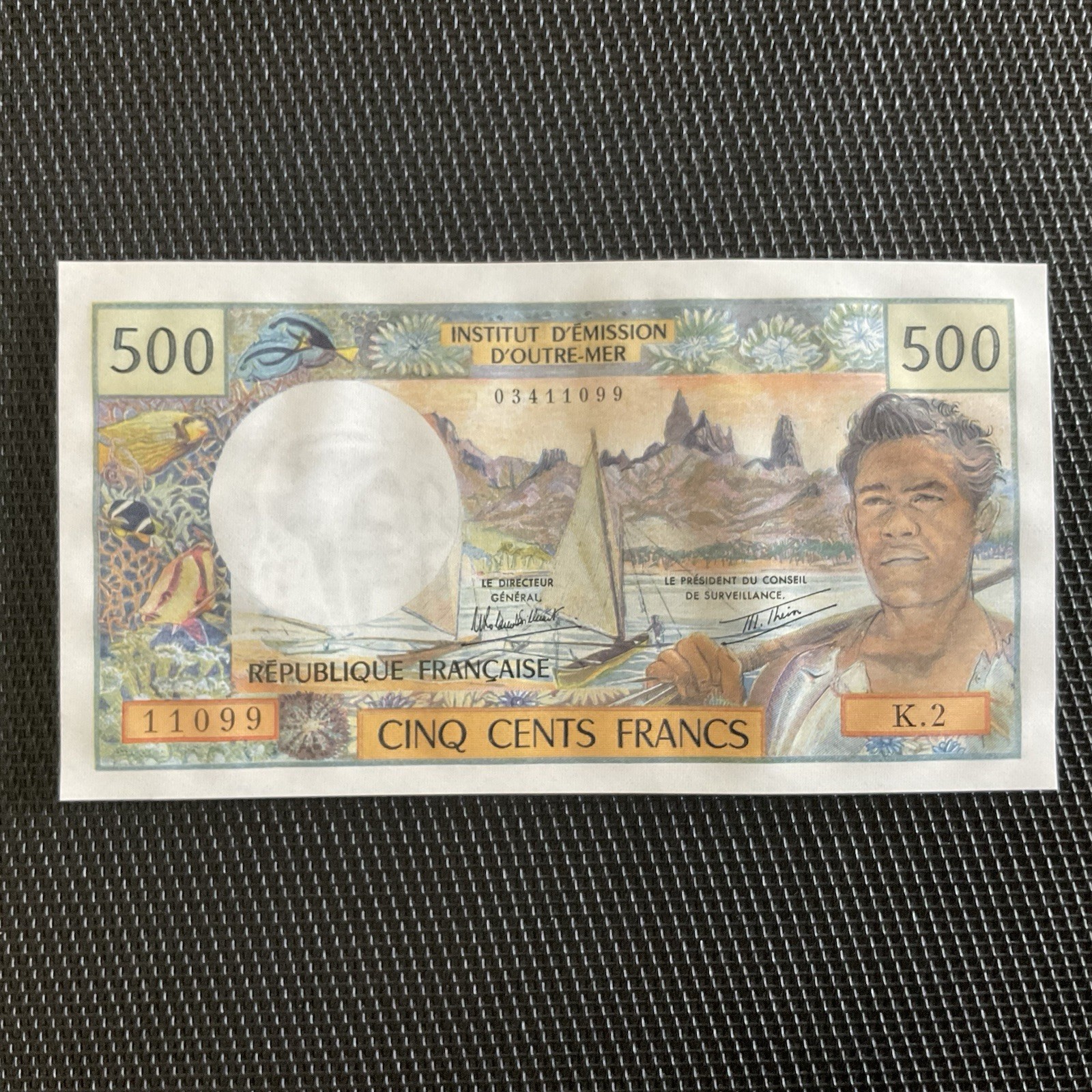 TAHITI: 500 Francs ND 1970, IEOM, Pick 25b2, NEUF/UNC 💥
