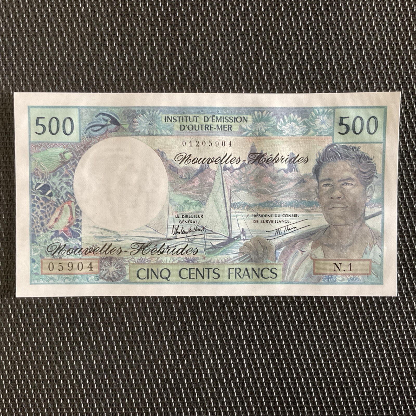 NOUVELLES HÉBRIDES: 500 Francs ND 1970/81, Pick 19c, NEUF/UNC 🌐