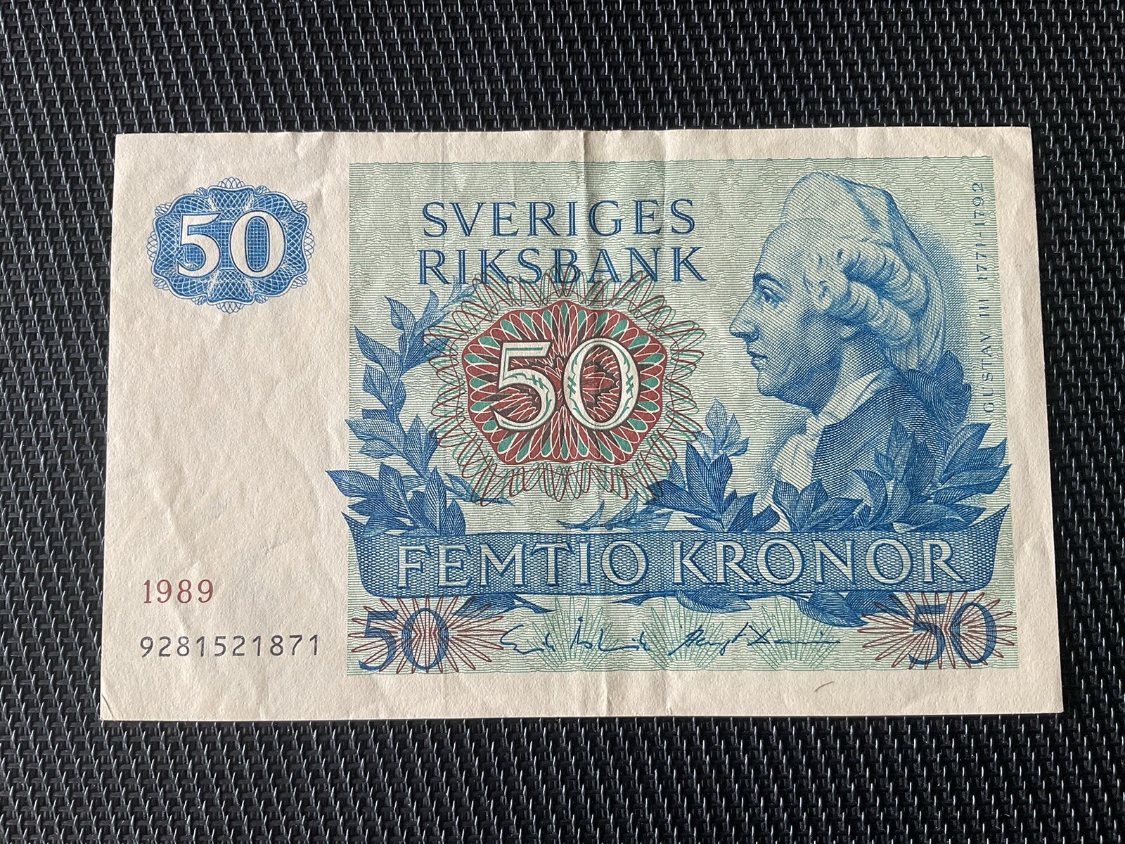 SUÈDE: 50 Kronor 1989, Pick 53d, TTB+/VF+ 💥