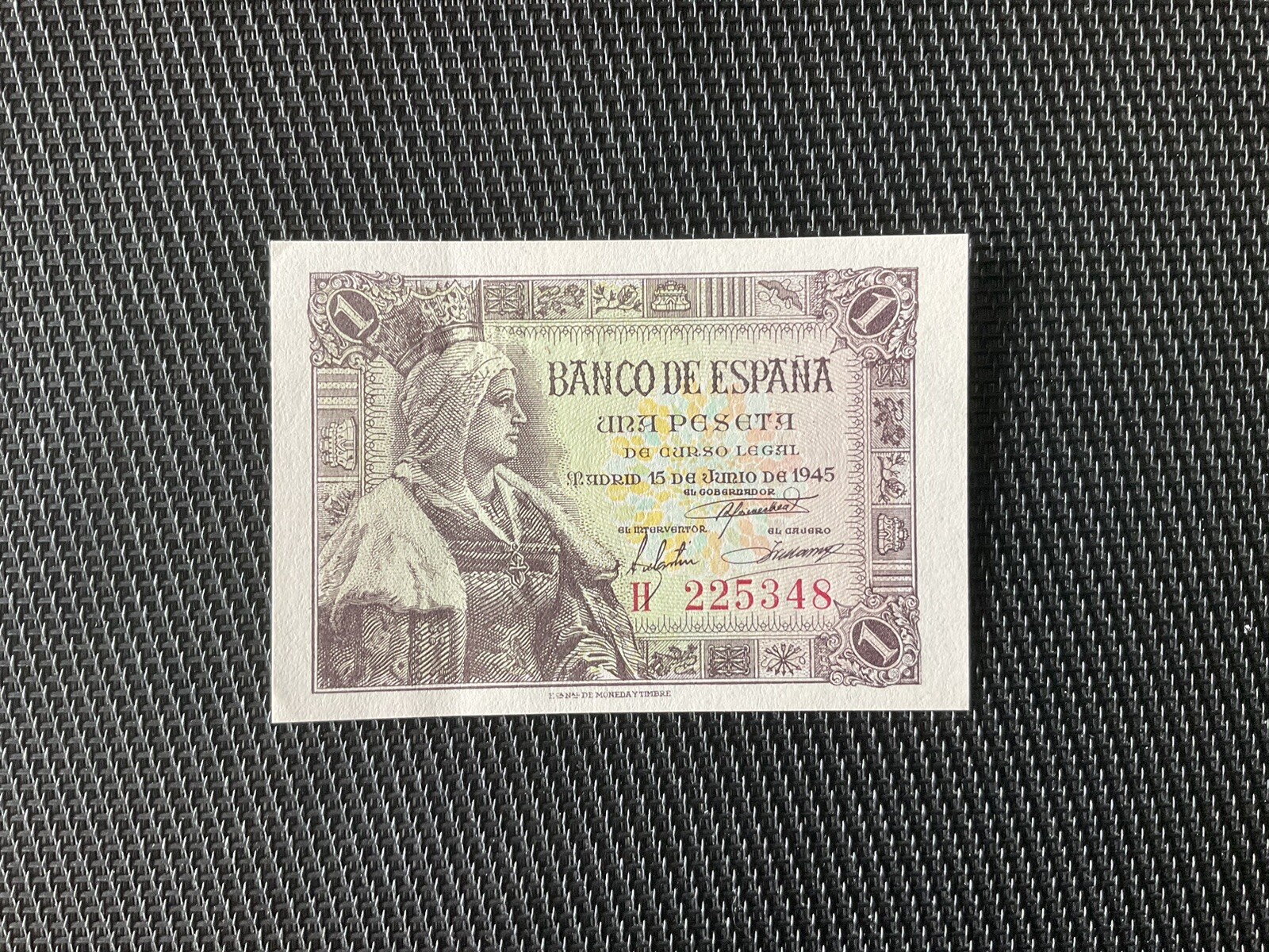 ESPAGNE: 1 Peseta 1945, Pick 128a, Pr.NEUF/AUNC 💥