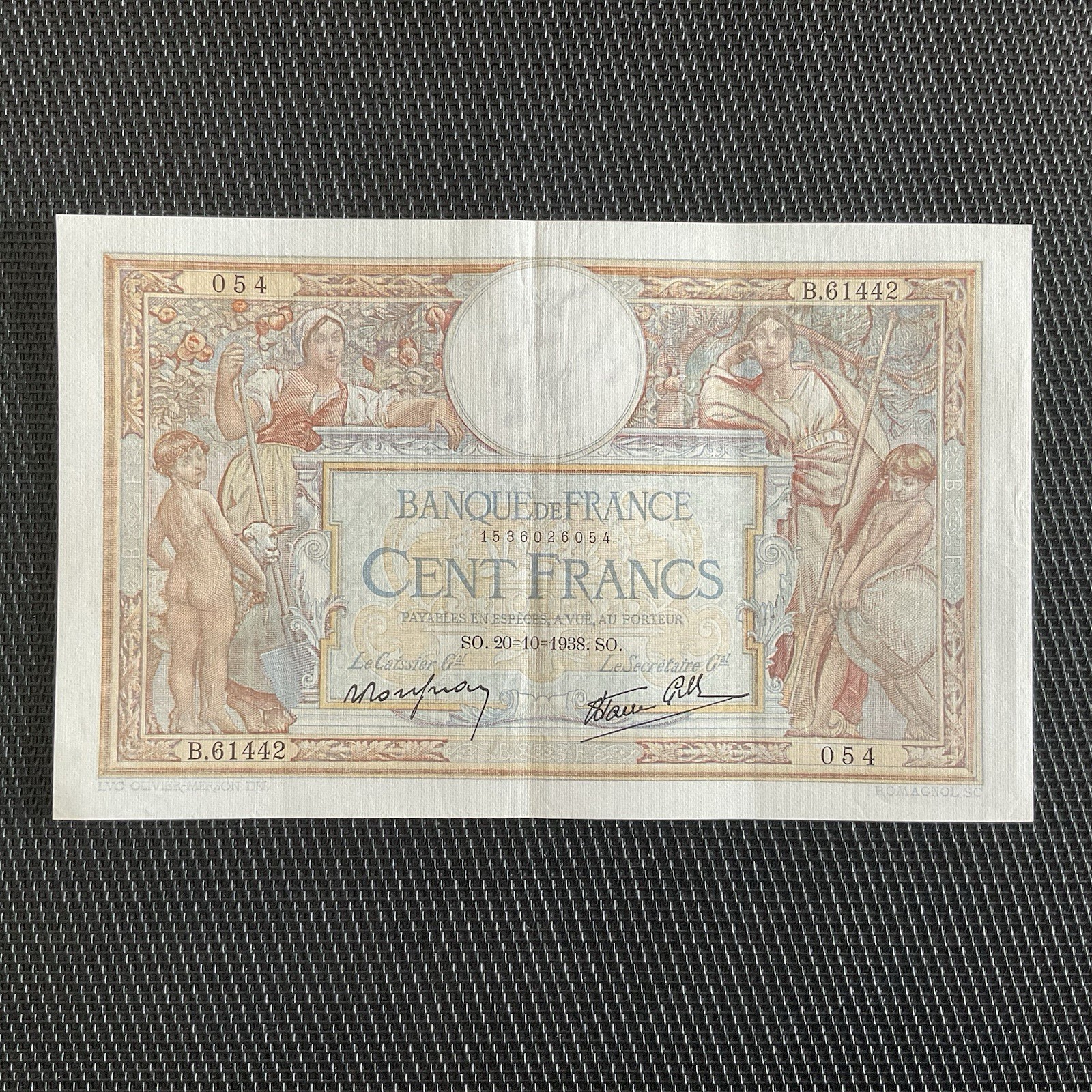 FRANCE: 100 Francs Merson Modifié 20/10/1938, F25-32, SUP+/XF+ 🇫🇷