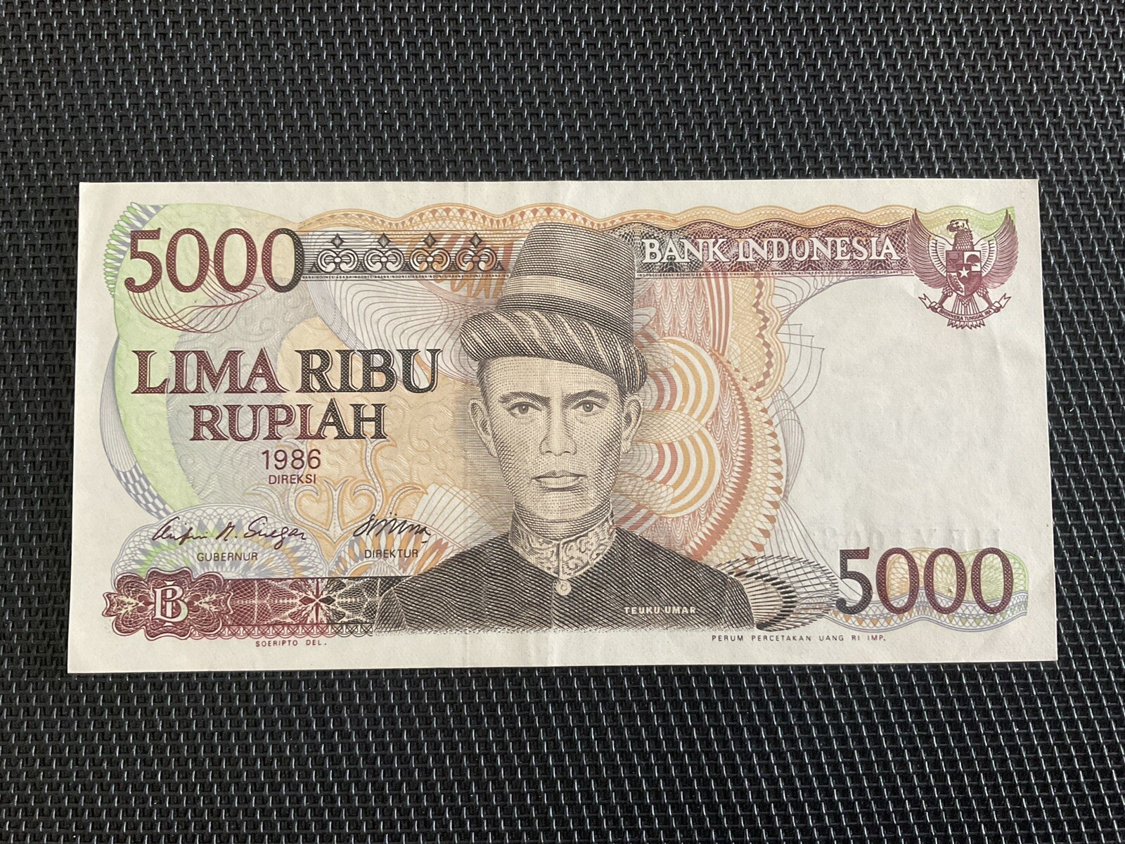 INDONÉSIE: 5000 Rupiah 1986, Pick 125, SUP/XF 🌐