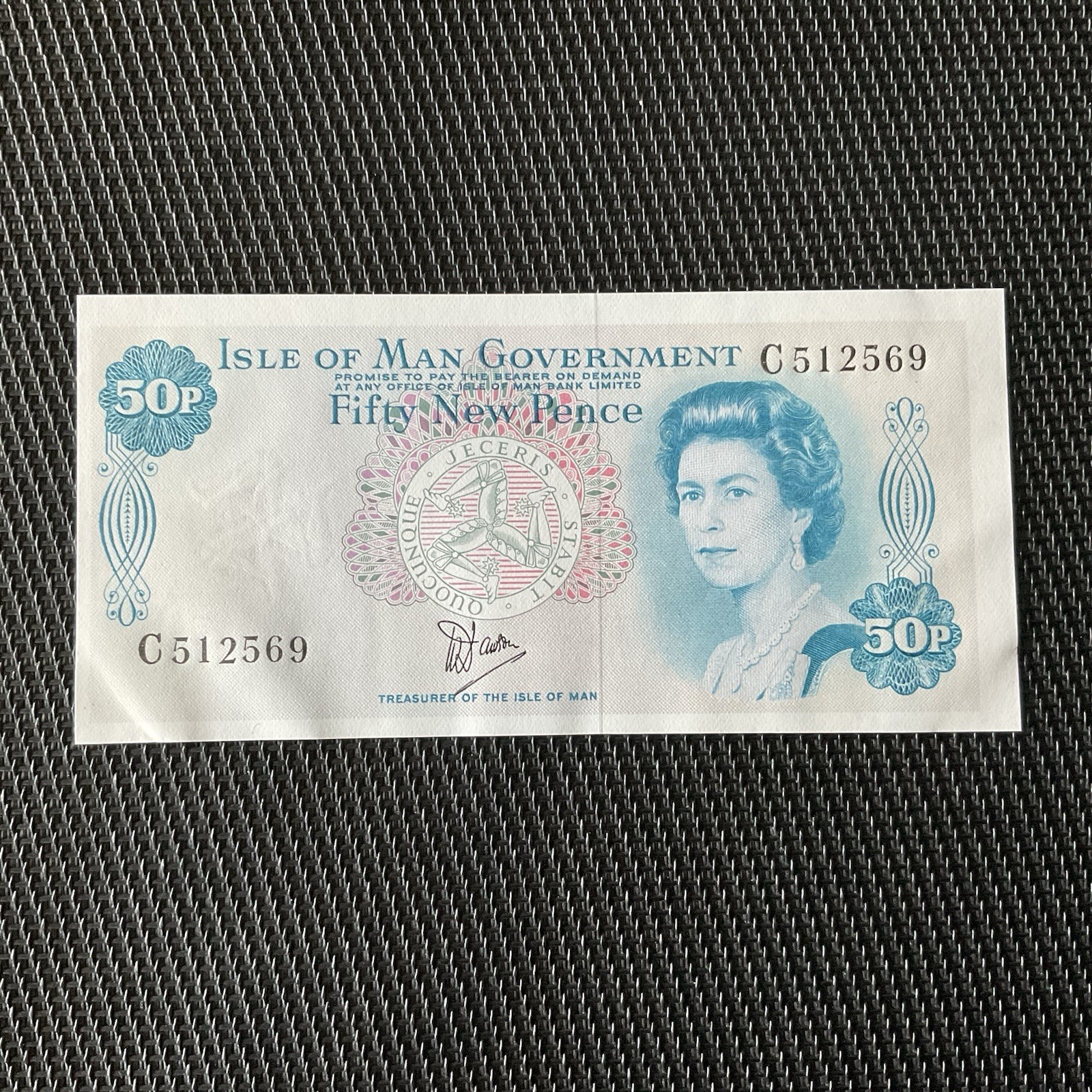 ÎLE DE MAN: 50 New Pence ND 1979, Pick 33a, SPL/AU 💥