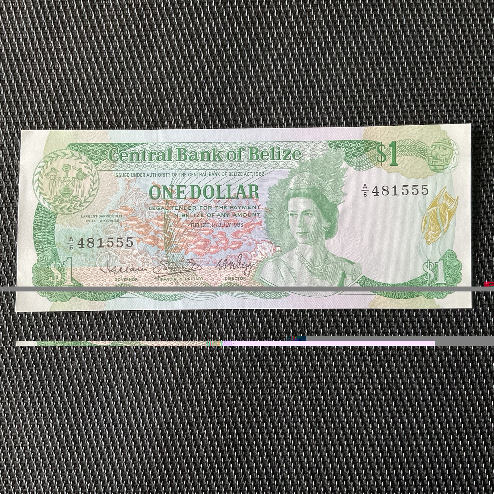 BÉLIZE: 1 Dollar 01/07/1983, Pick 43, Pr.NEUF/AUNC 💥
