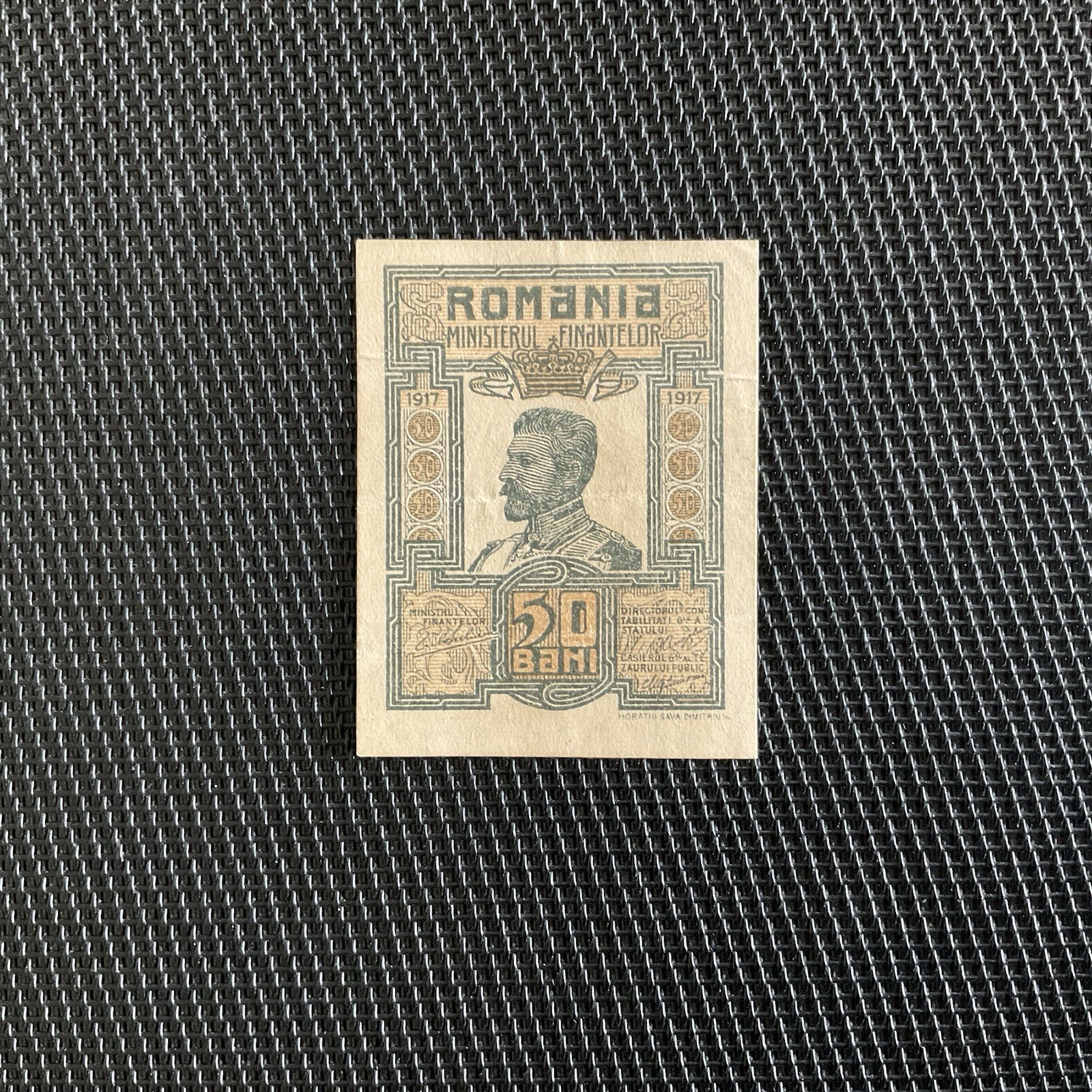 ROUMANIE: 50 Bani 1917, Billet D’urgence, Pick 71, SUP/XF 🌐